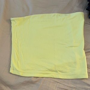 Neon yellow tube top NWT